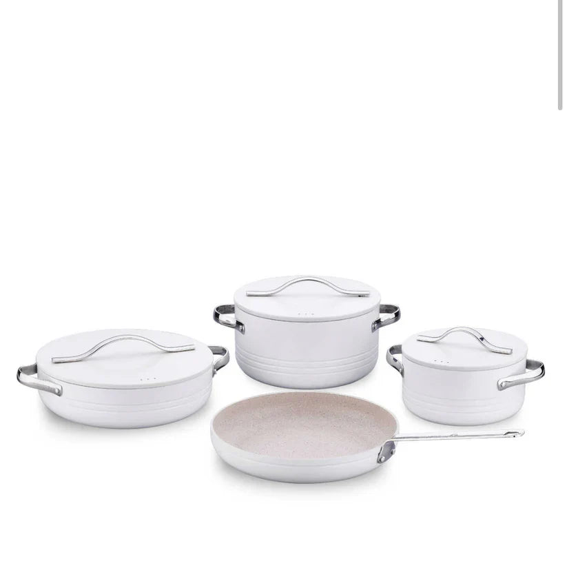 Korkmaz Linea Plus 7 pcs Cookware Set-Vanilla