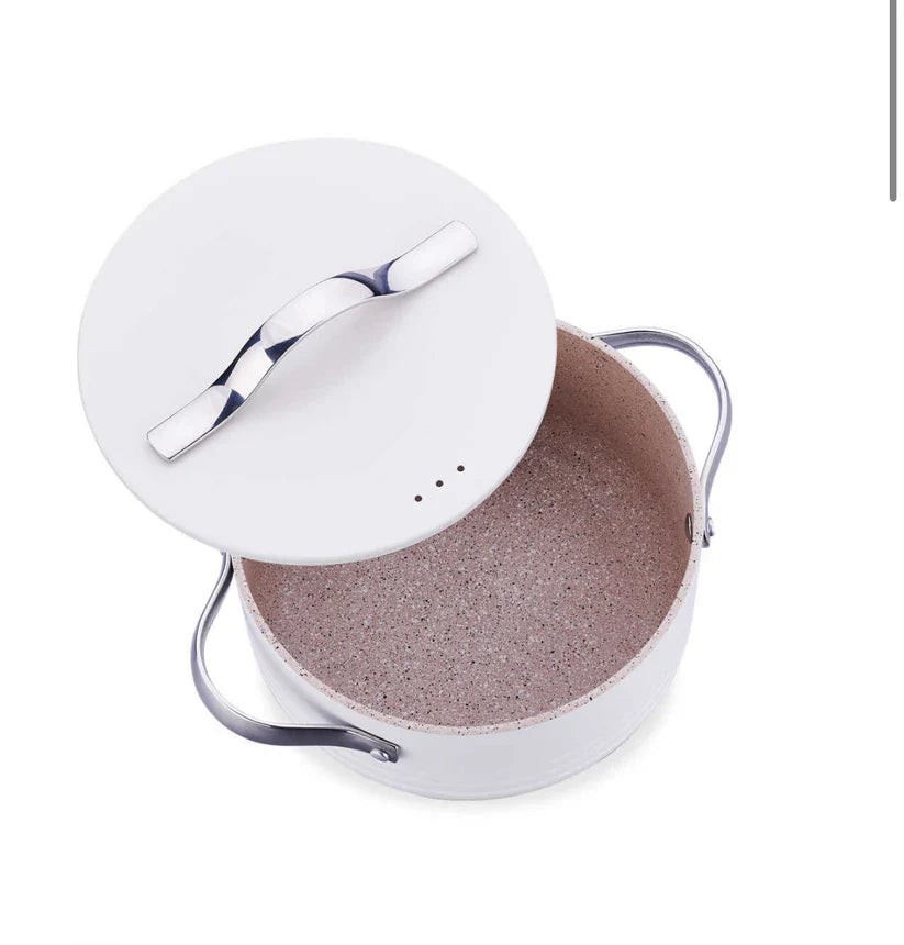 Korkmaz Linea Plus 7 pcs Cookware Set-Vanilla